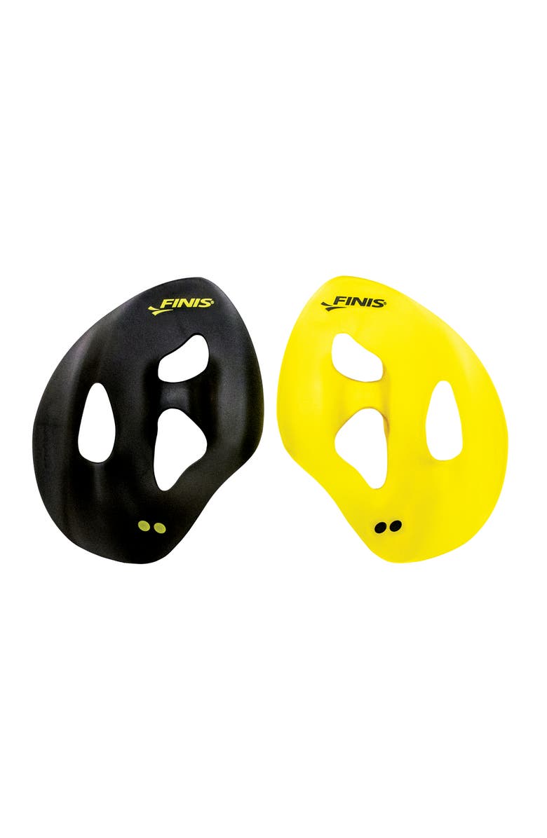 FINIS Iso Swim Training Paddles Stroke Technique Trainer Isolates Muscle Groups Strapless, Main, color, Black & Yellow