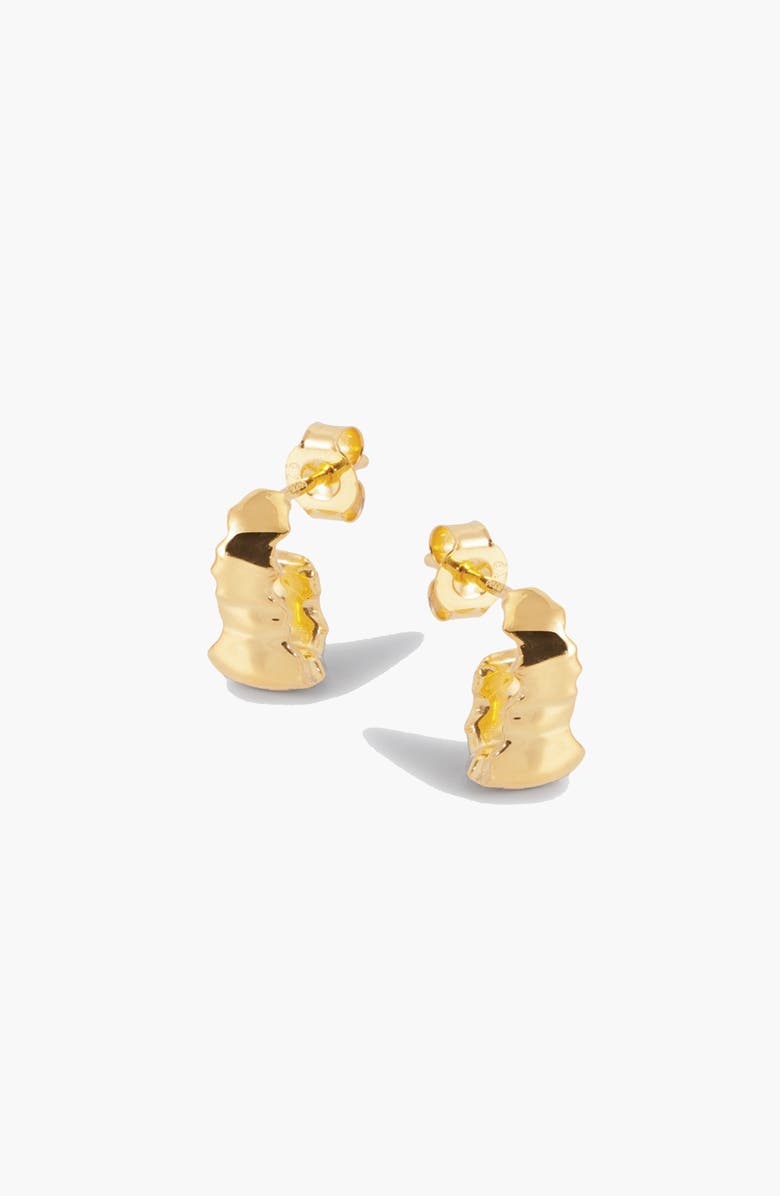 YOJ Boro Mini Hoop Earrings  in Gold, Alternate, color, Gold