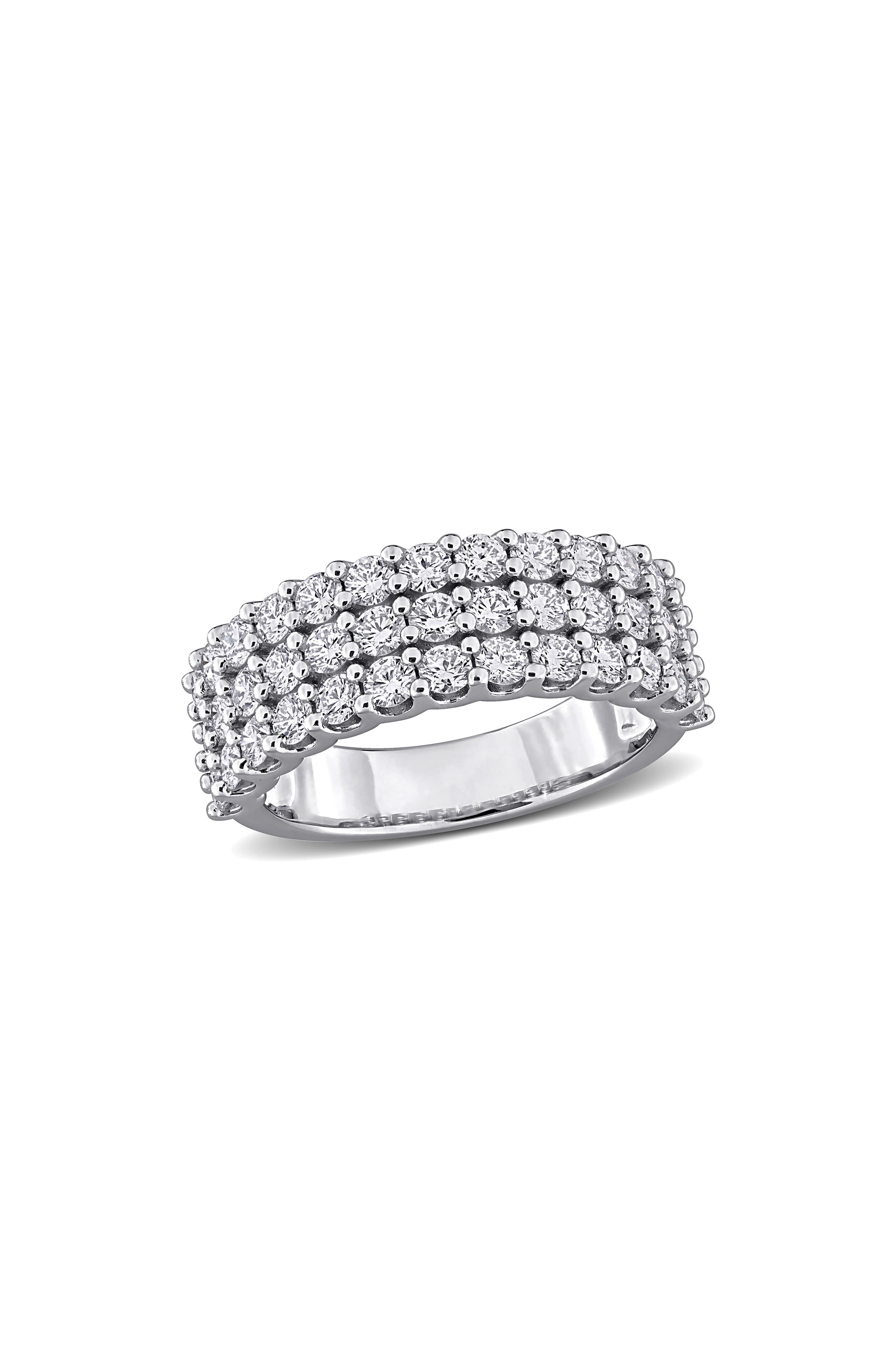 Created Forever Sterling Silver Lab Grown Diamond Band Ring