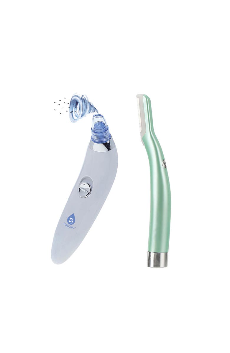 PURSONIC The Ultimate Glow Duo Precision Dermaplaning & Sonic Pore Vacuum System, Main, color, Multicolor