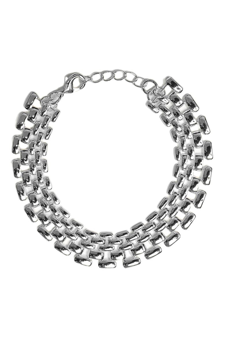 Panthera Link Bracelet, Main, color, SILVER