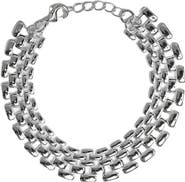 Argento Vivo Sterling Silver Panthera Link Bracelet