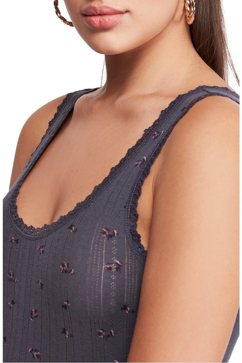 Lace Trim Tank, Alternate, color, BLACK