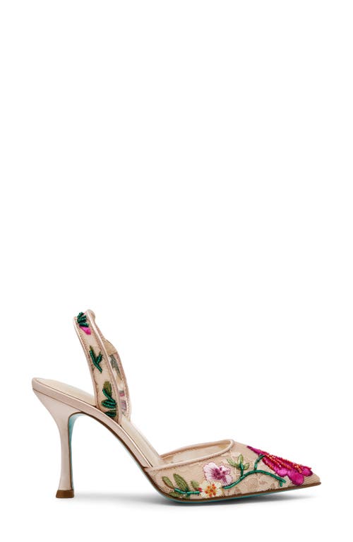 Betsey Johnson April Pointed Toe Slingback Pump In Multi