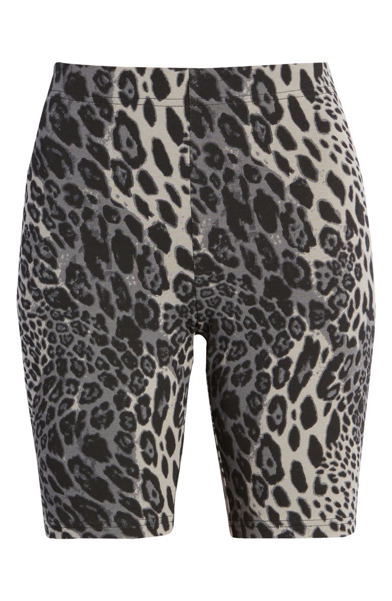 Hue Animal Print Stretch Cotton Bike Shorts, Alternate, color, 