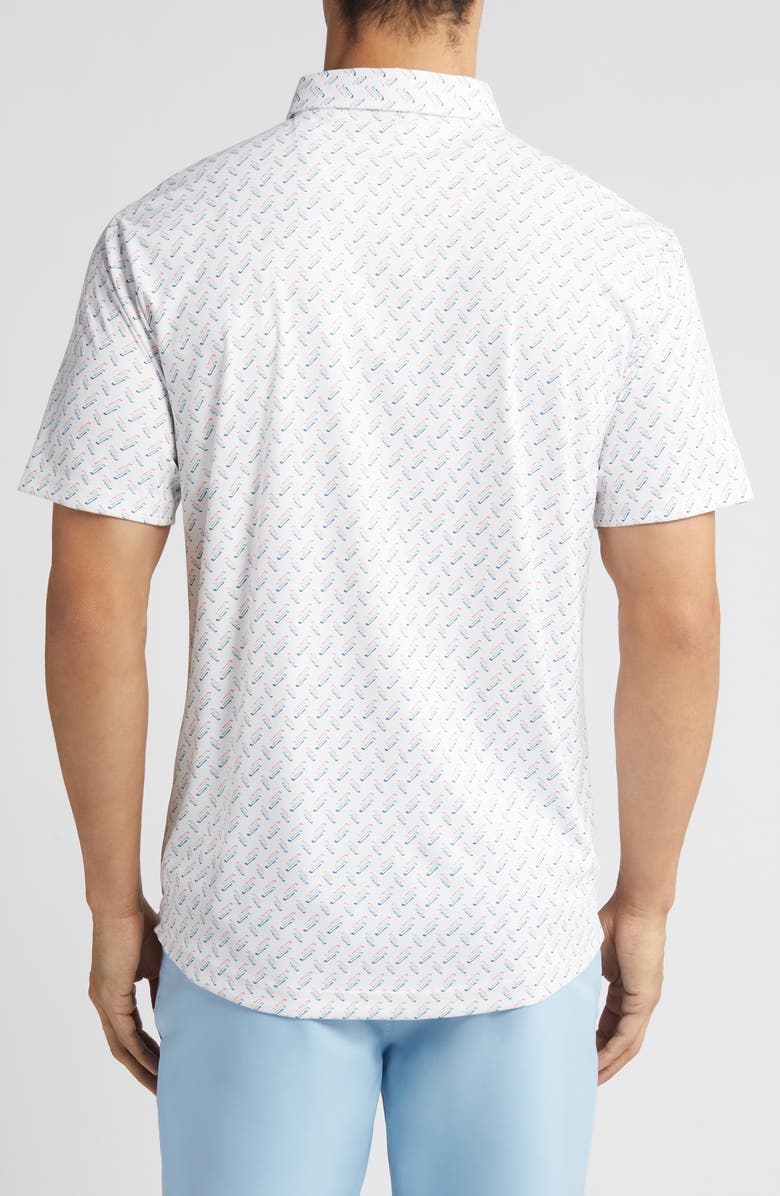 Swannies Max Golf Club Print Golf Polo, Alternate, color, White
