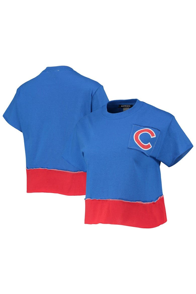 Women's Refried Apparel Royal Chicago Cubs Cropped T-Shirt, Main, color, Royal