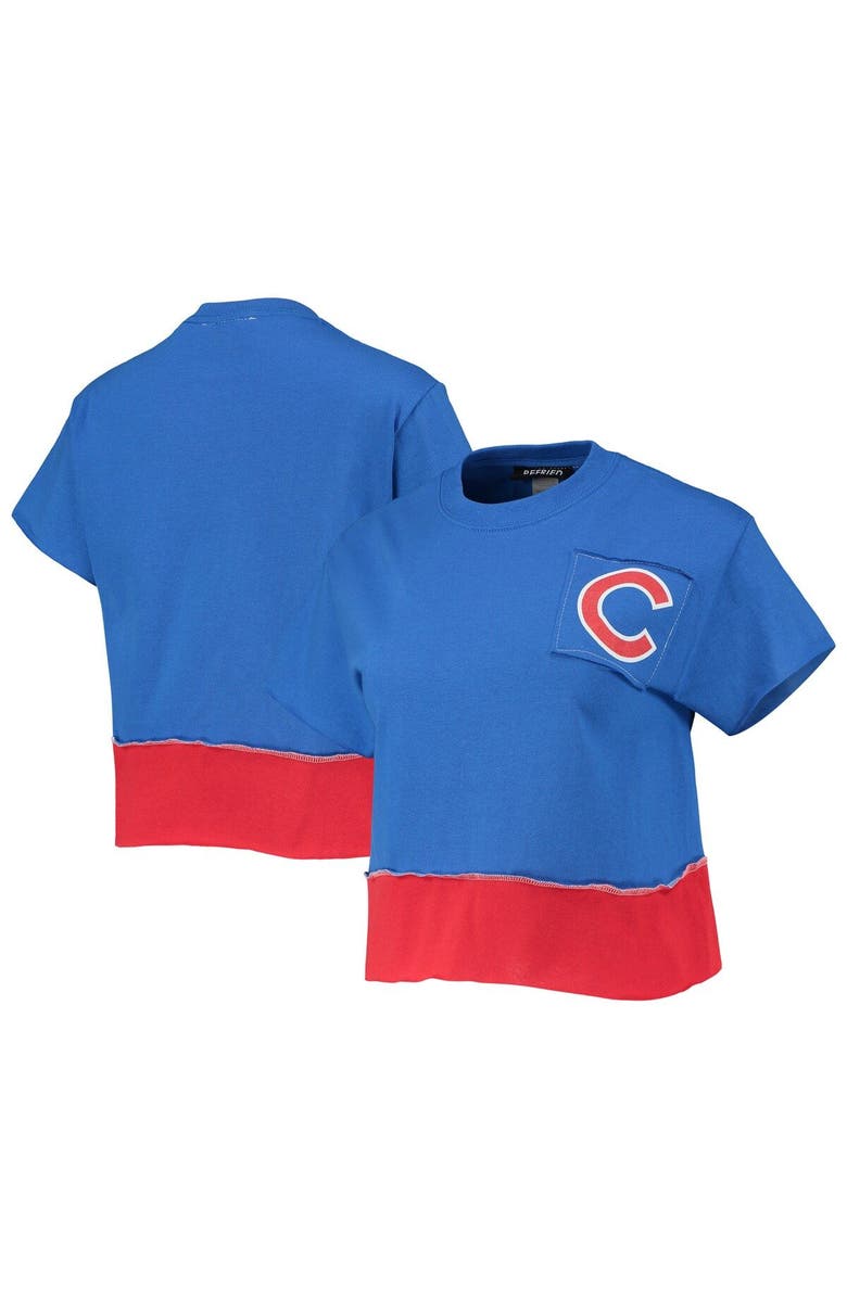 REFRIED APPAREL Women's Refried Apparel Royal Chicago Cubs Cropped T-Shirt, Main, color, Royal