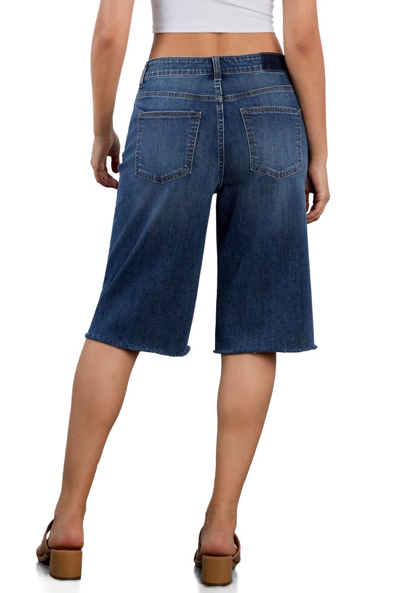 Longer Length Denim Shorts, Alternate, color, SHINE BLUE