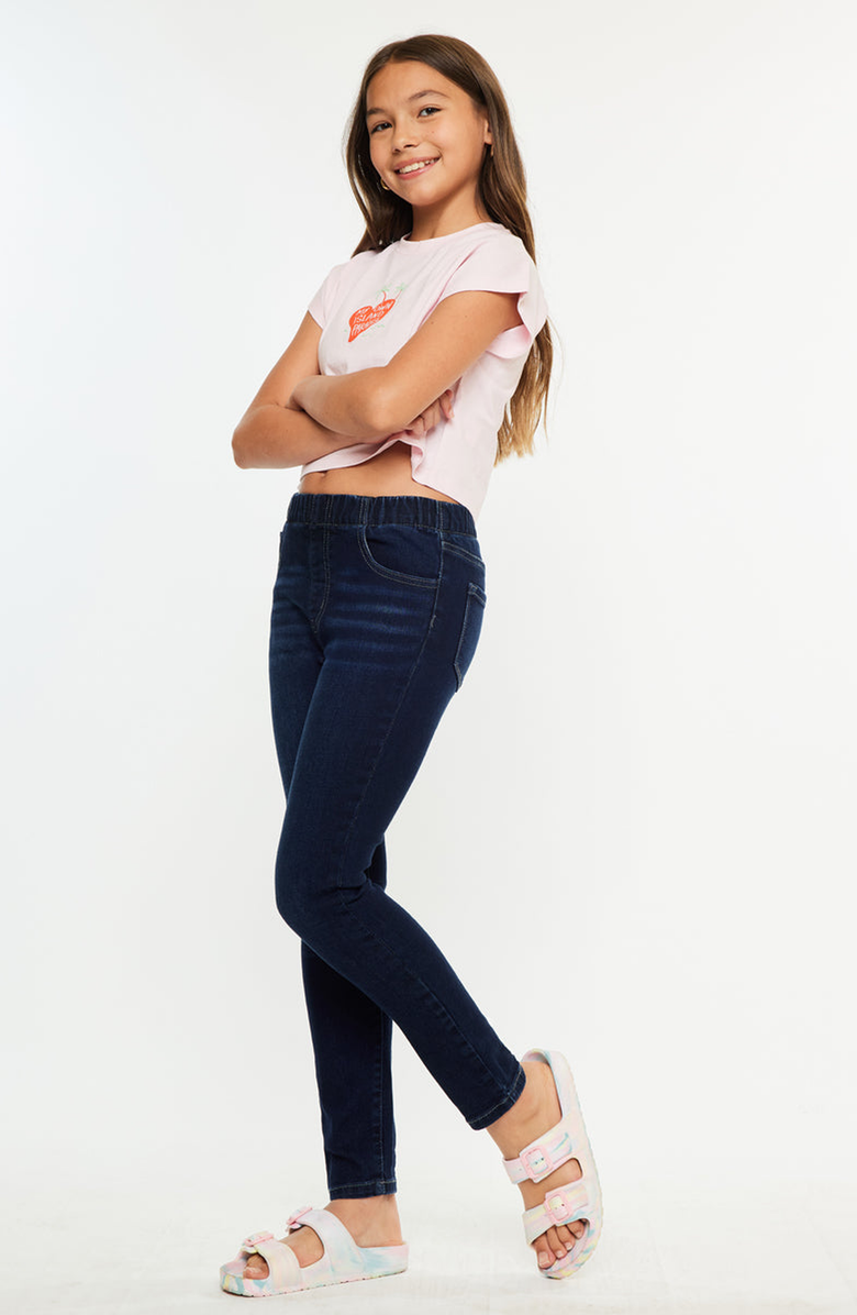 KanCan Crystal High Rise Ankle Skinny Jeans, Alternate, color, Dark Wash