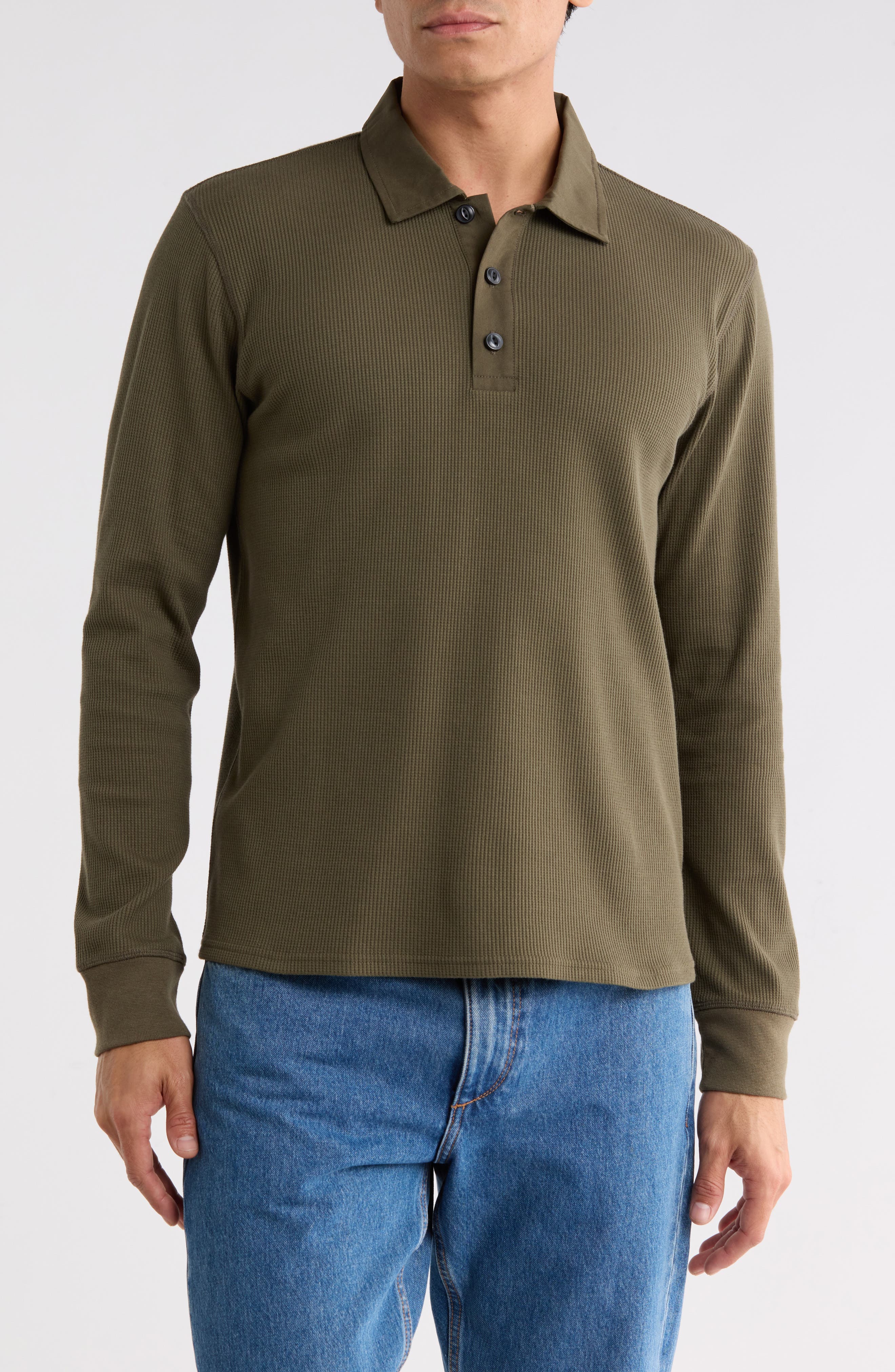 Boca Waffle Long Sleeve Polo