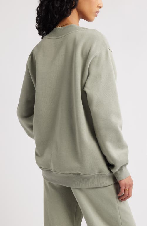 Shop Bp. Oversize V-neck Sweatshirt In Green Halo