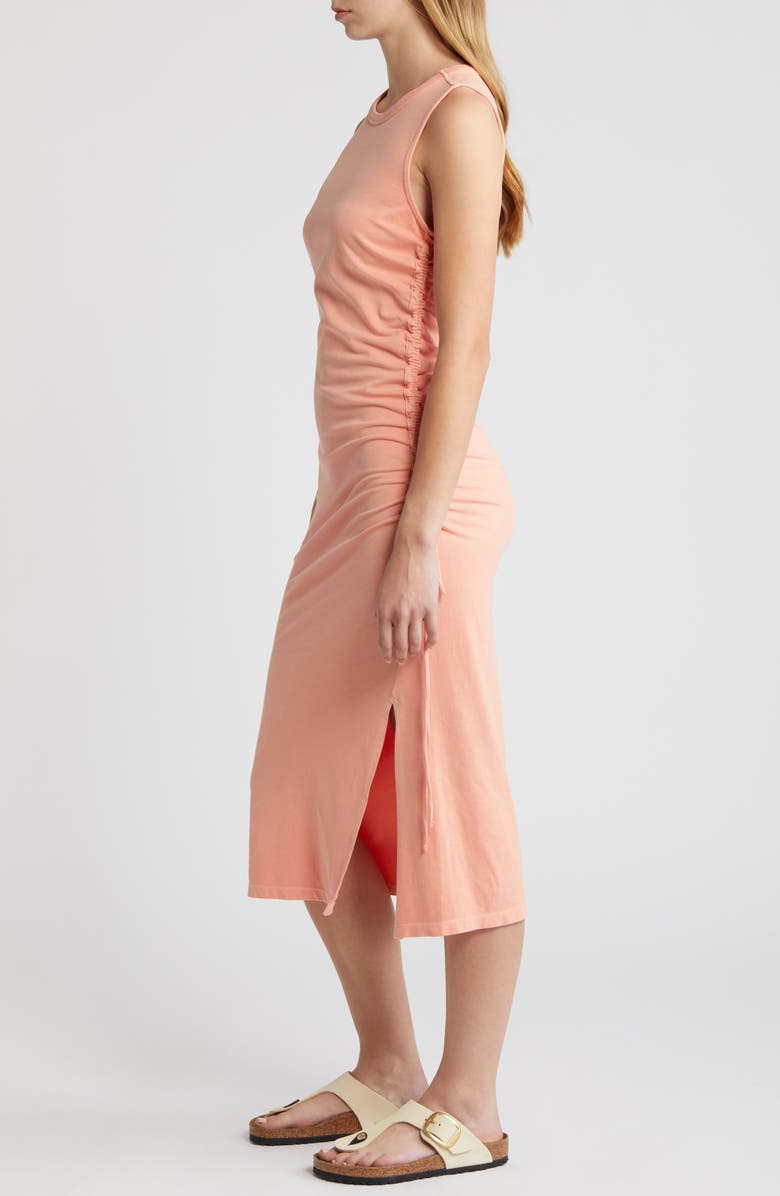 Nation LTD Iris Side Ruched Stretch Pima Cotton Midi Dress, Alternate, color, 