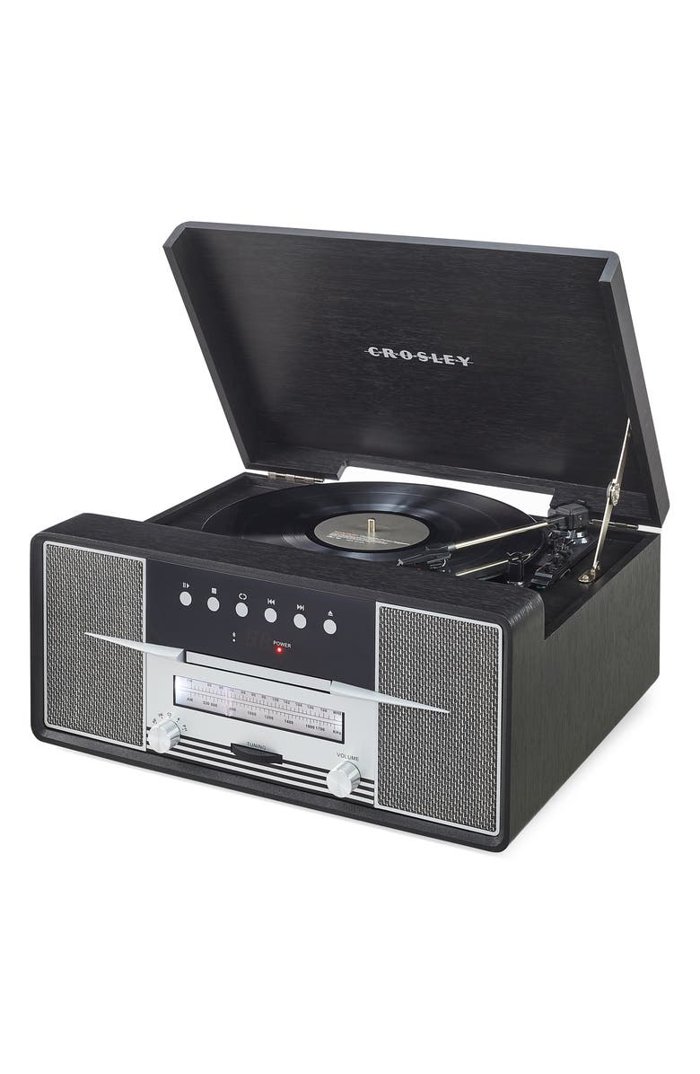 Crosley Radio Rhapsody 7-in-1 Record Player, Alternate, color, Black