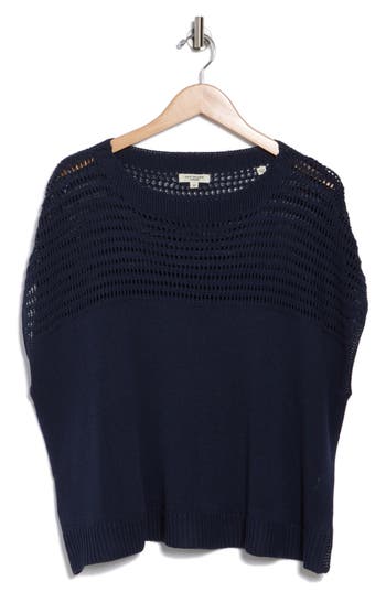 MAX STUDIO MAX STUDIO OPEN WEAVE DOLMAN SWEATER 