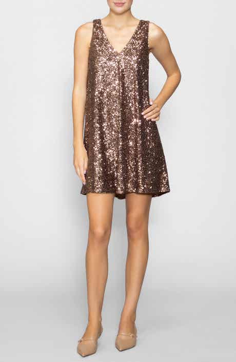 MELLODAY Sequin Shift Minidress
