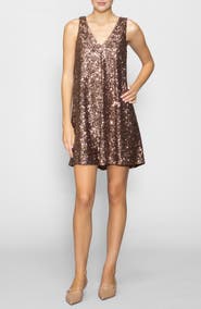 MELLODAY Sequin Shift Minidress