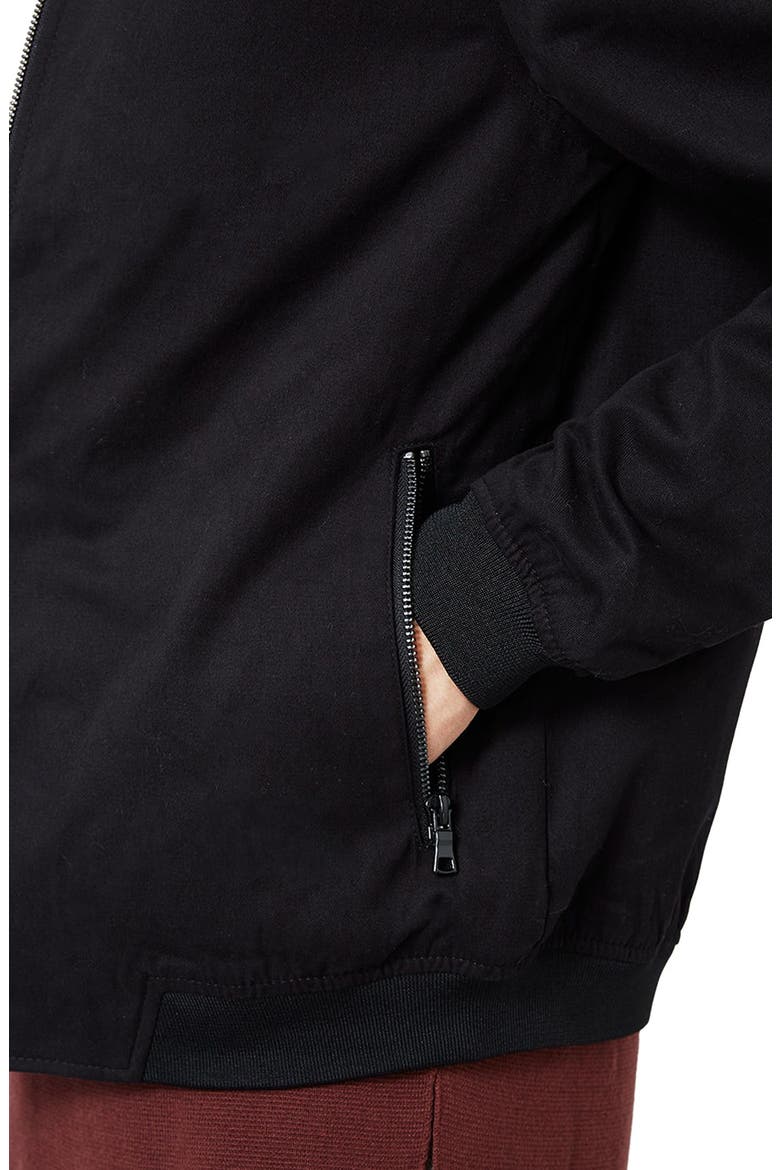 Cotton Bomber Jacket, Alternate, color, BLACK
