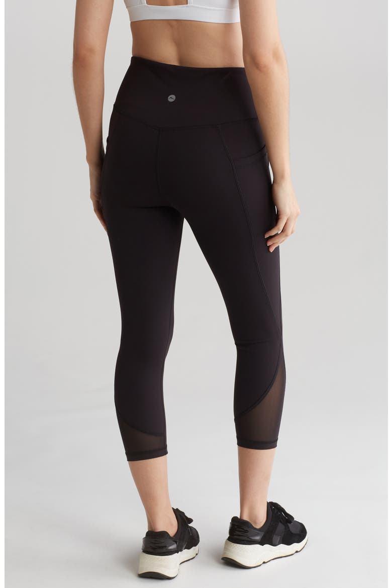 Shaper Capri Leggings, Alternate, color, BLACK