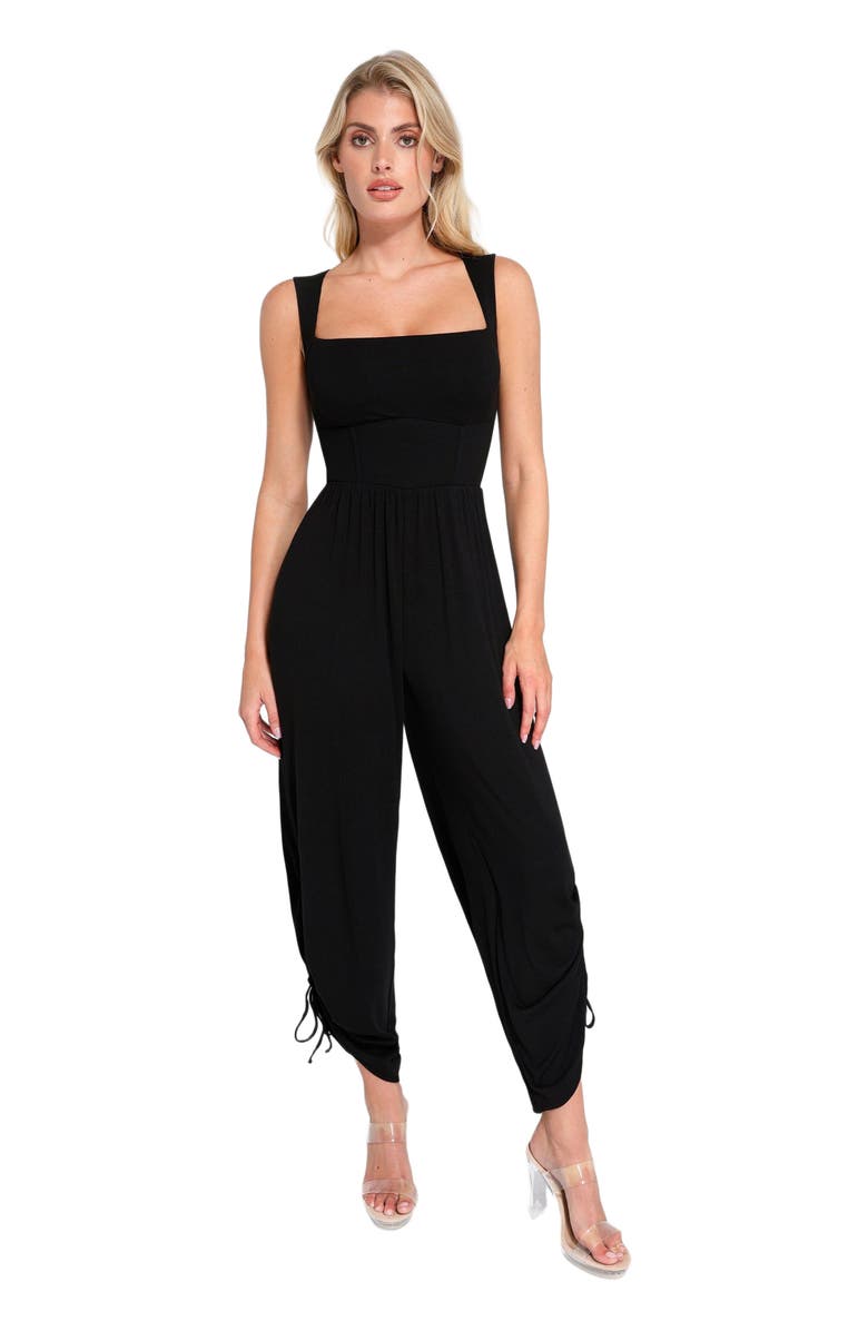 Popilush Shapewear Square Neck Tummy Control Wide Leg Jumpsuit, Alternate, color, 