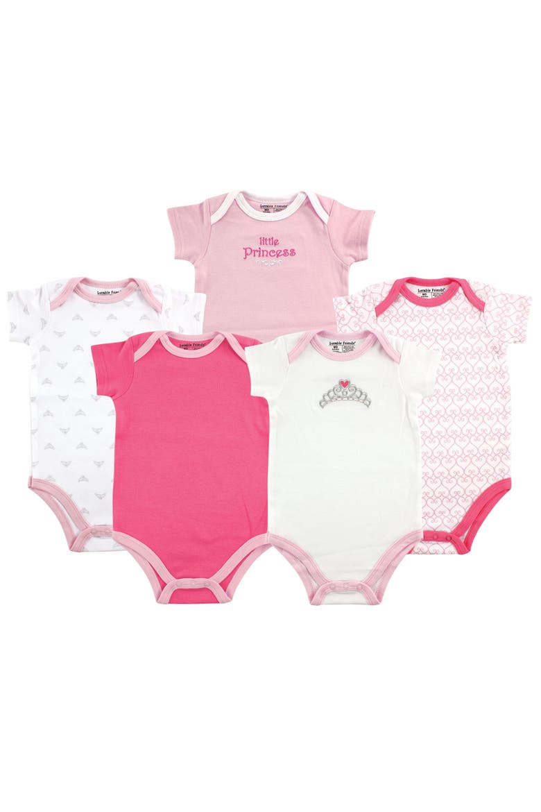 5Pk of Essential Baby Bodysuits, Main, color, Tiara