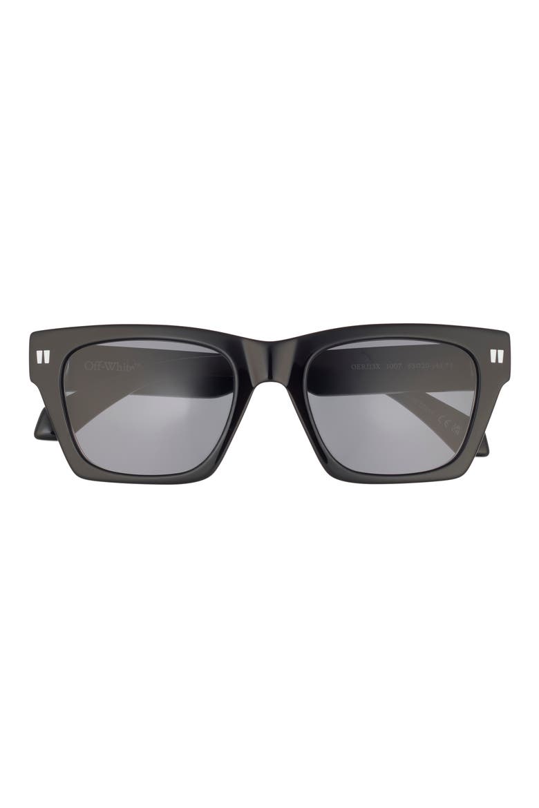Valdez 53mm Square Sunglasses, Main, color, BLACK DARK GREY
