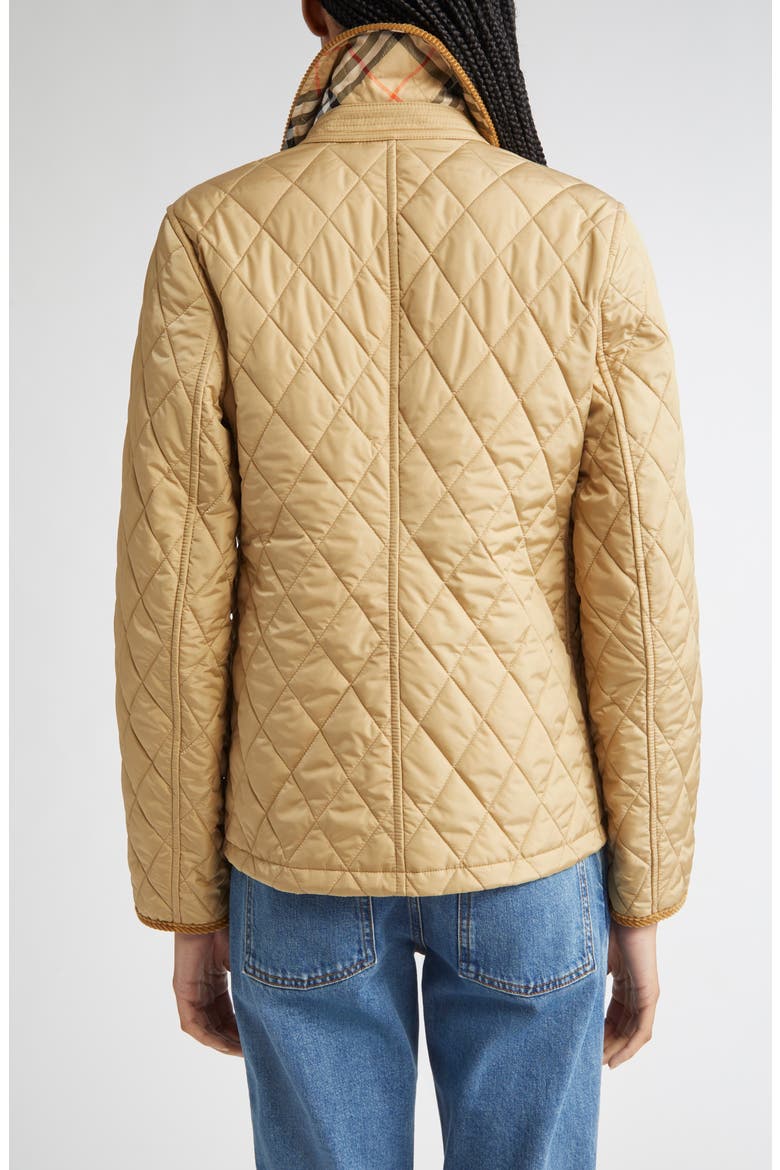 Dorset Quilted Nylon Jacket, Alternate, color, FLAX/ SAND IP CHECK