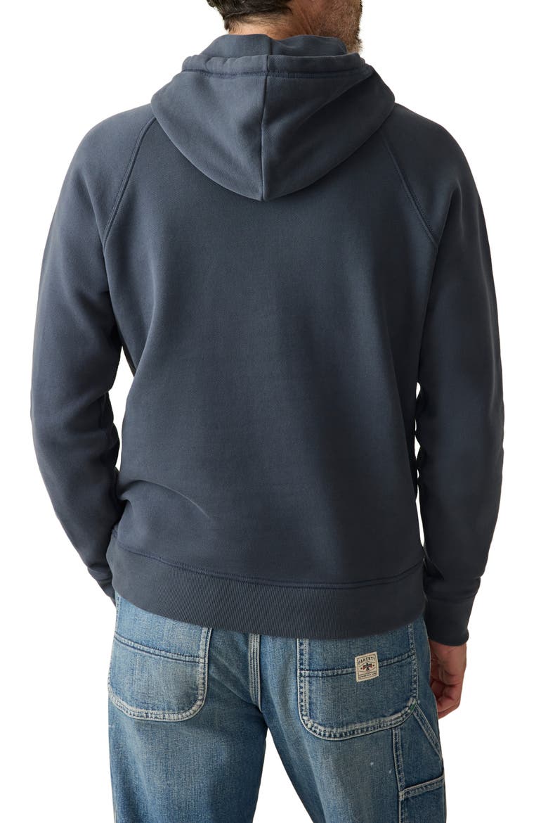 High Standard Organic Pima Cotton Blend Hoodie, Alternate, color, BLUE NIGHTS