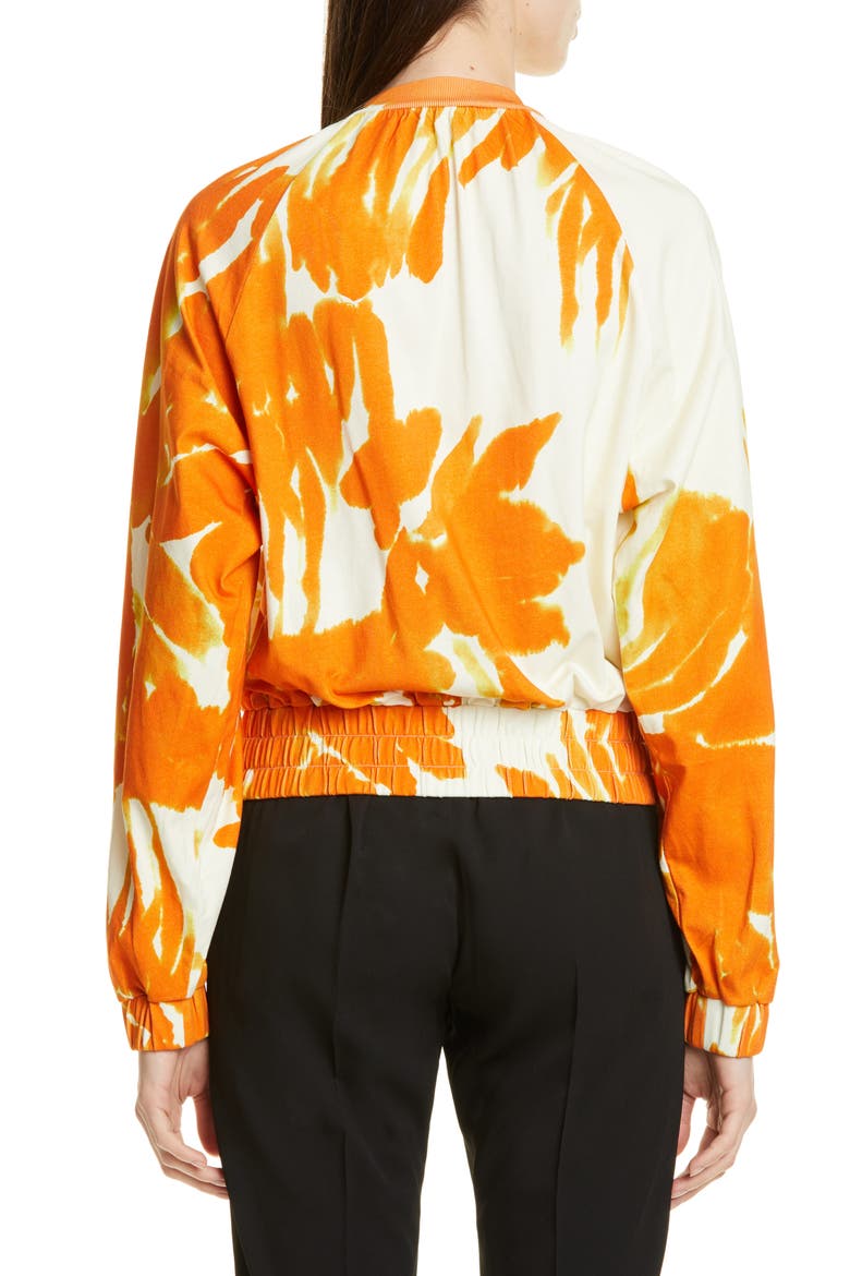 Hao Brush Print Bomber Jacket, Alternate, color, 353-ORANGE