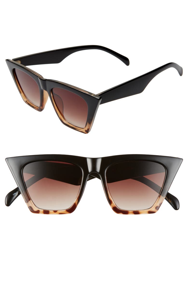 BP. 48mm Square Cat Eye Sunglasses, Main, color, 