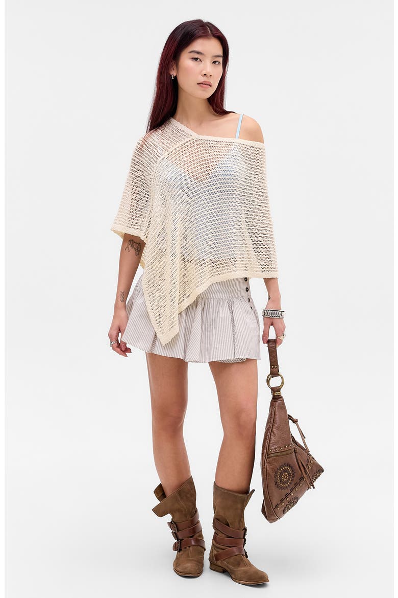 BDG Stitchy Poncho, Alternate, color, ECRU