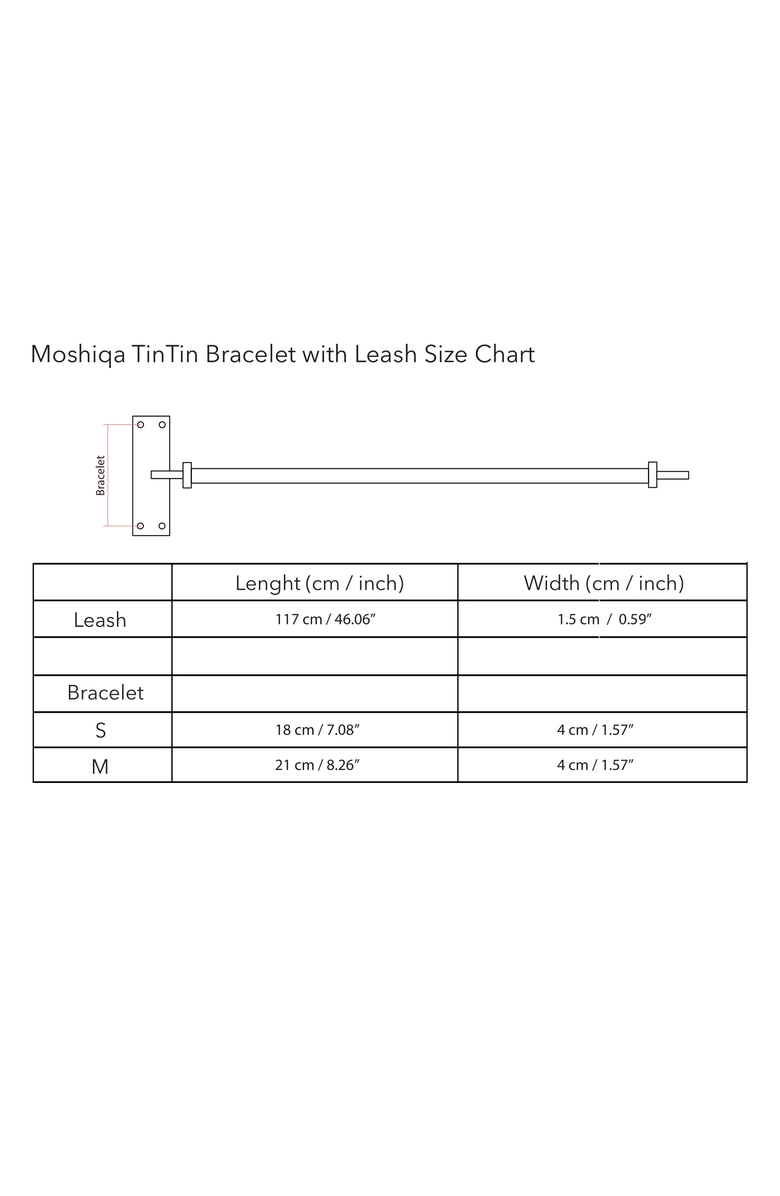 Moshiqa TinTin Dog Bracelet with Leash, Alternate, color, Black