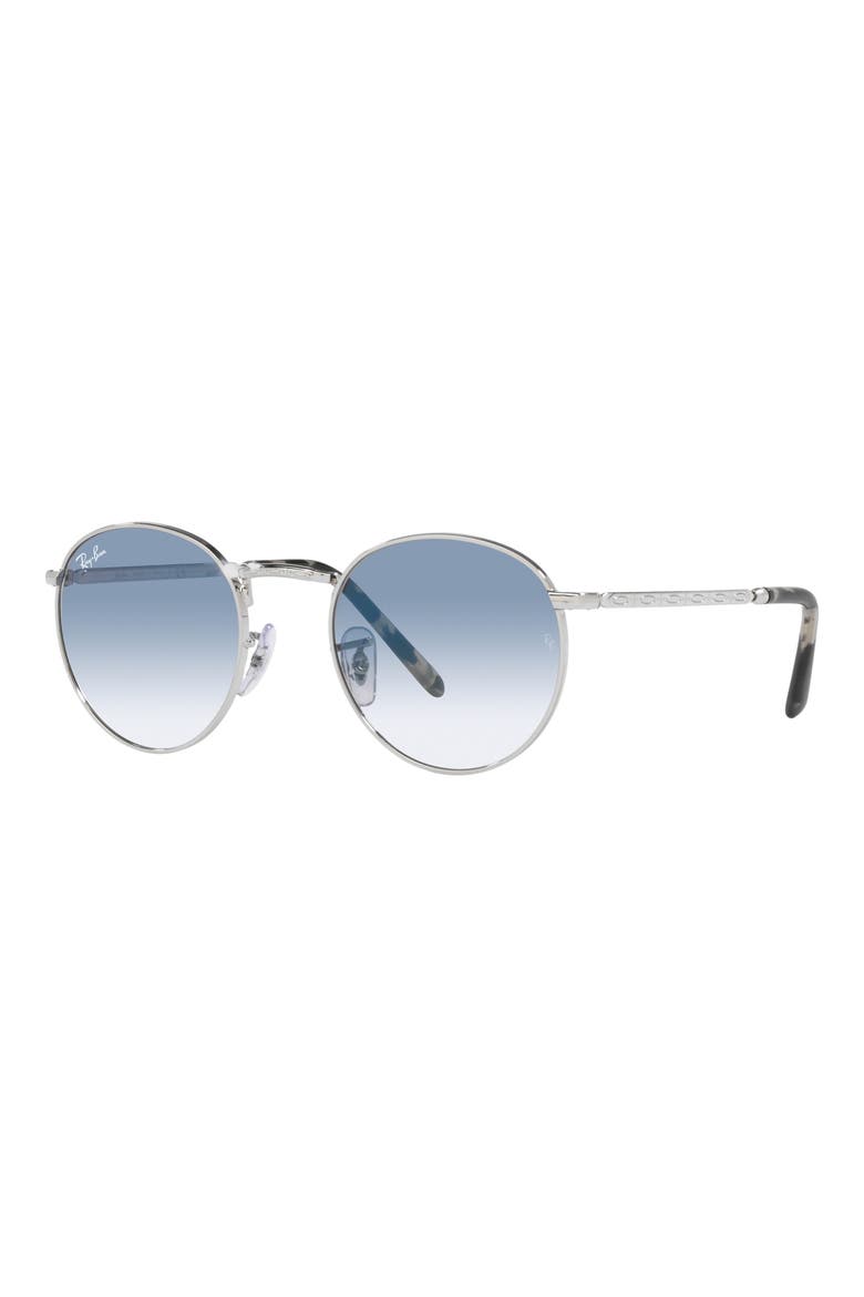 New Round 50mm Phantos Sunglasses, Alternate, color, SILVER