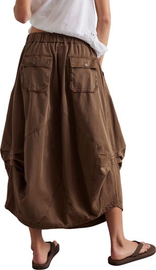 Free People ★ Willow Poplin Midi Skirt FREE PEOPLE - Willow Poplin Midi Skirt
