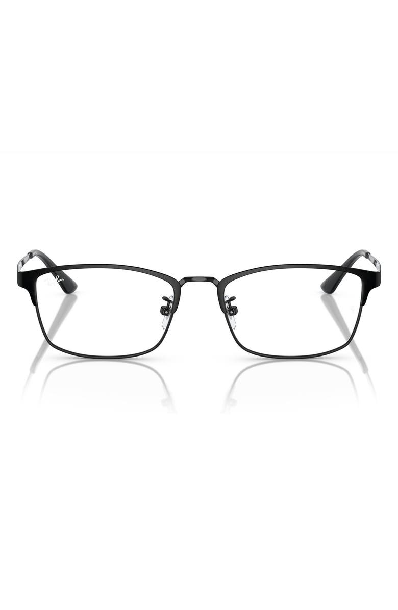 Ray-Ban 56mm Pillow Optical Glasses, Main, color, Black