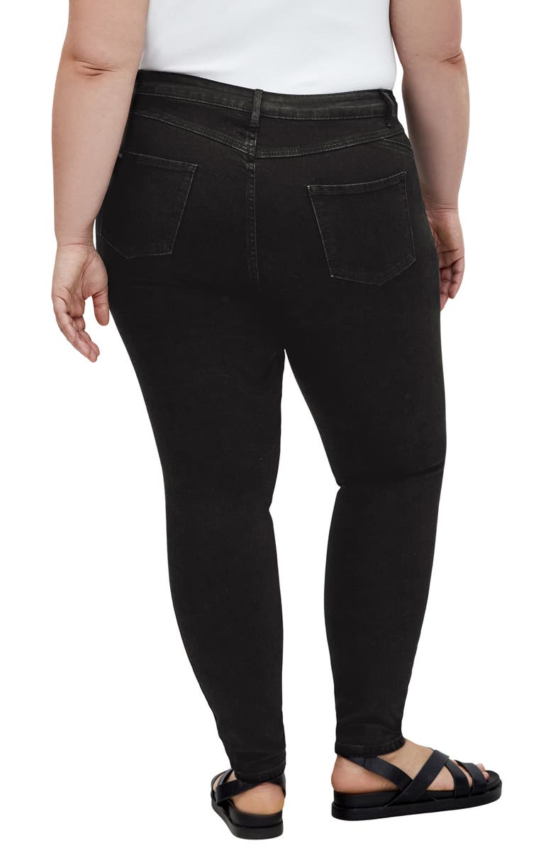 City Chic Nola Skinny Jeans, Alternate, color, Black
