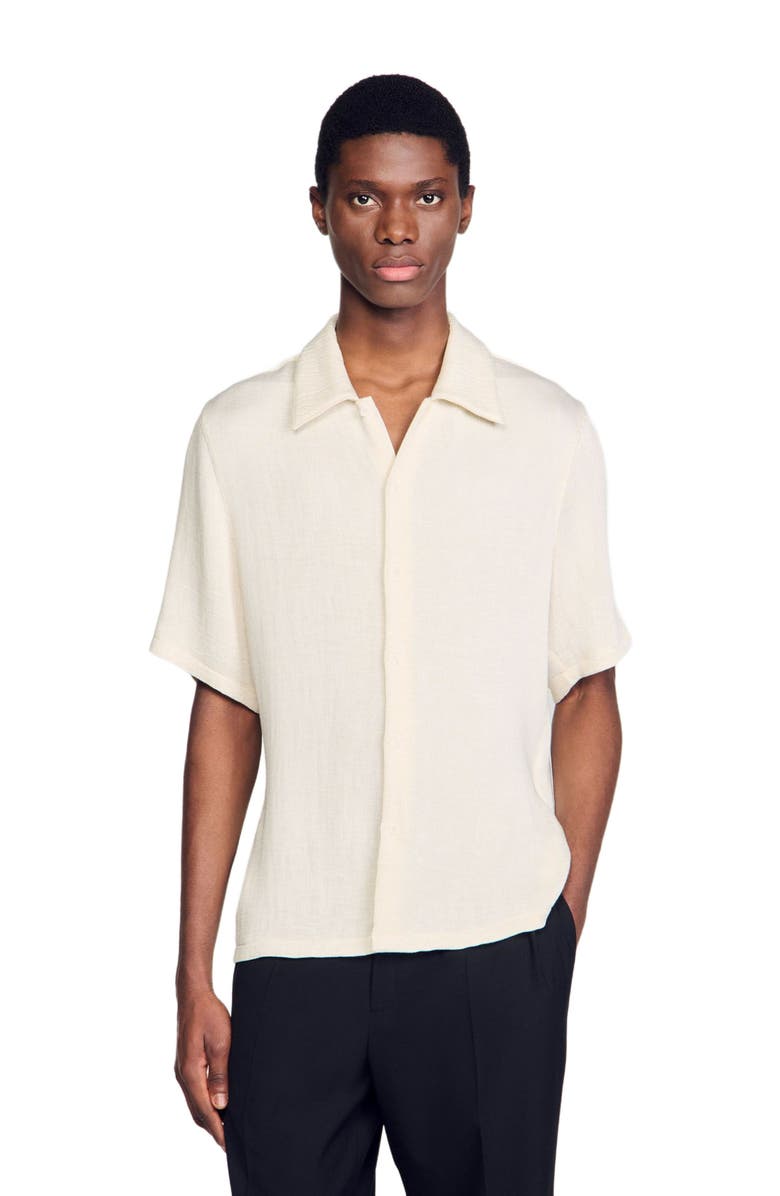 SANDRO Crinkled shirt, Alternate, color, 