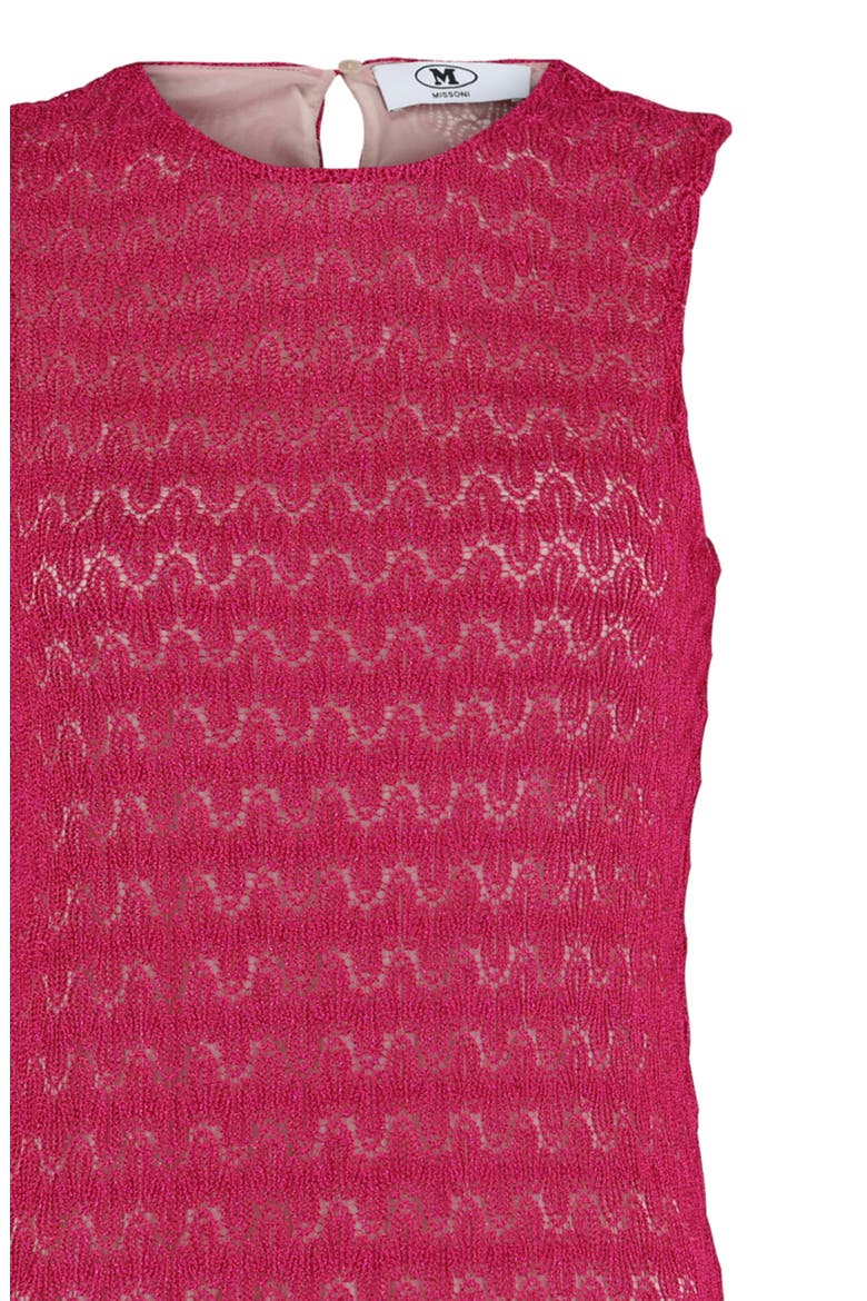 Sleeveless Guipure Lace Minidress, Alternate, color, KRG009V FUXIA LAM WITH MAGENTA