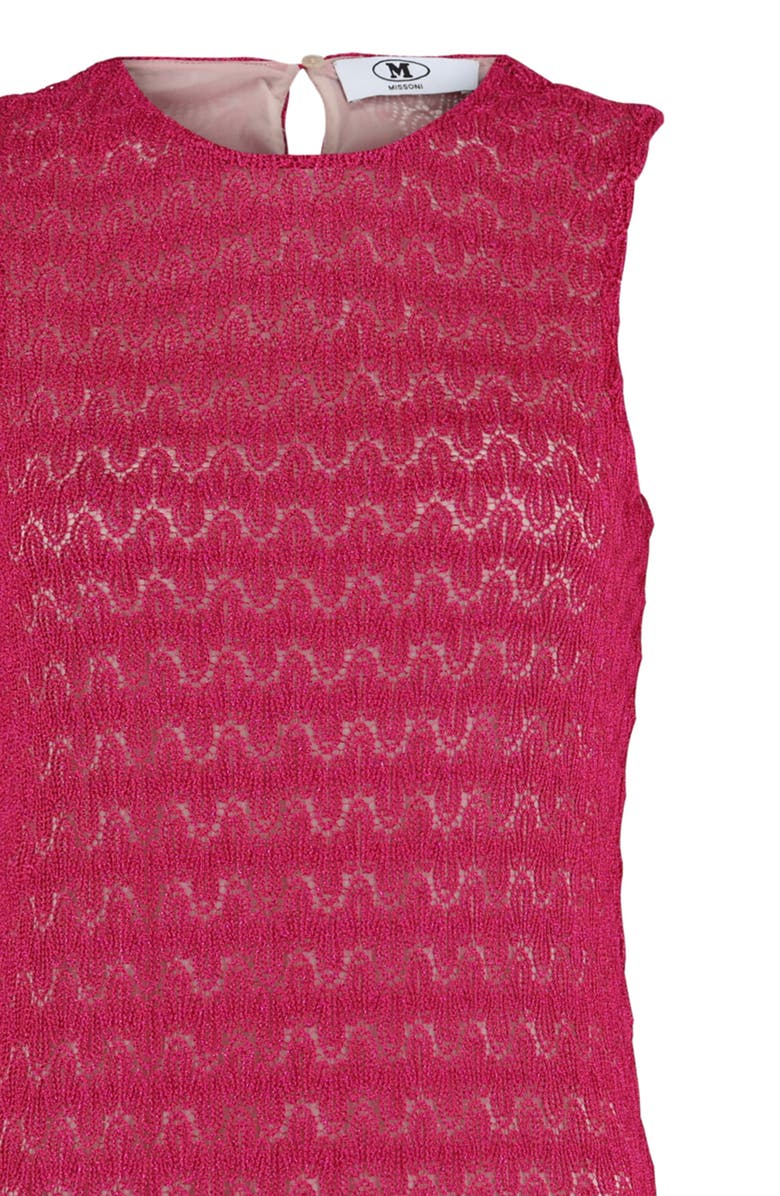 M Missoni Sleeveless Guipure Lace Minidress, Alternate, color, Krg009v Fuxia Lam With Magenta