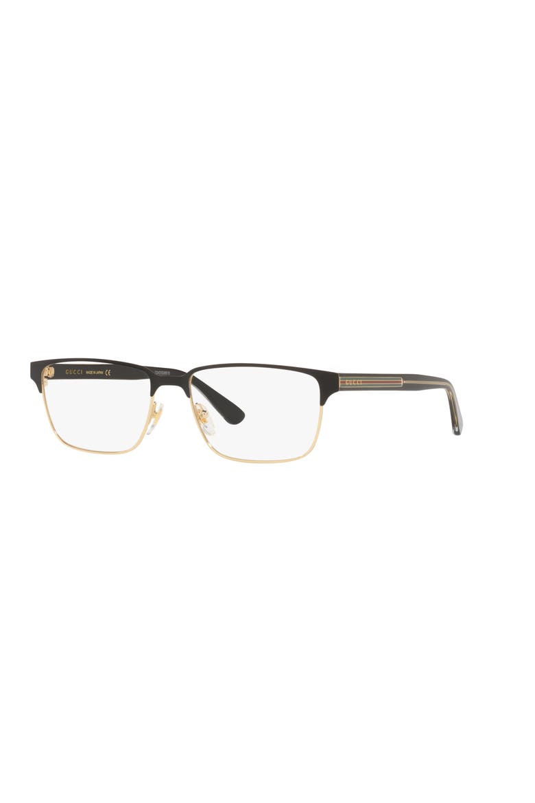 58mm Rectangle optical glasses, Main, color, Gold