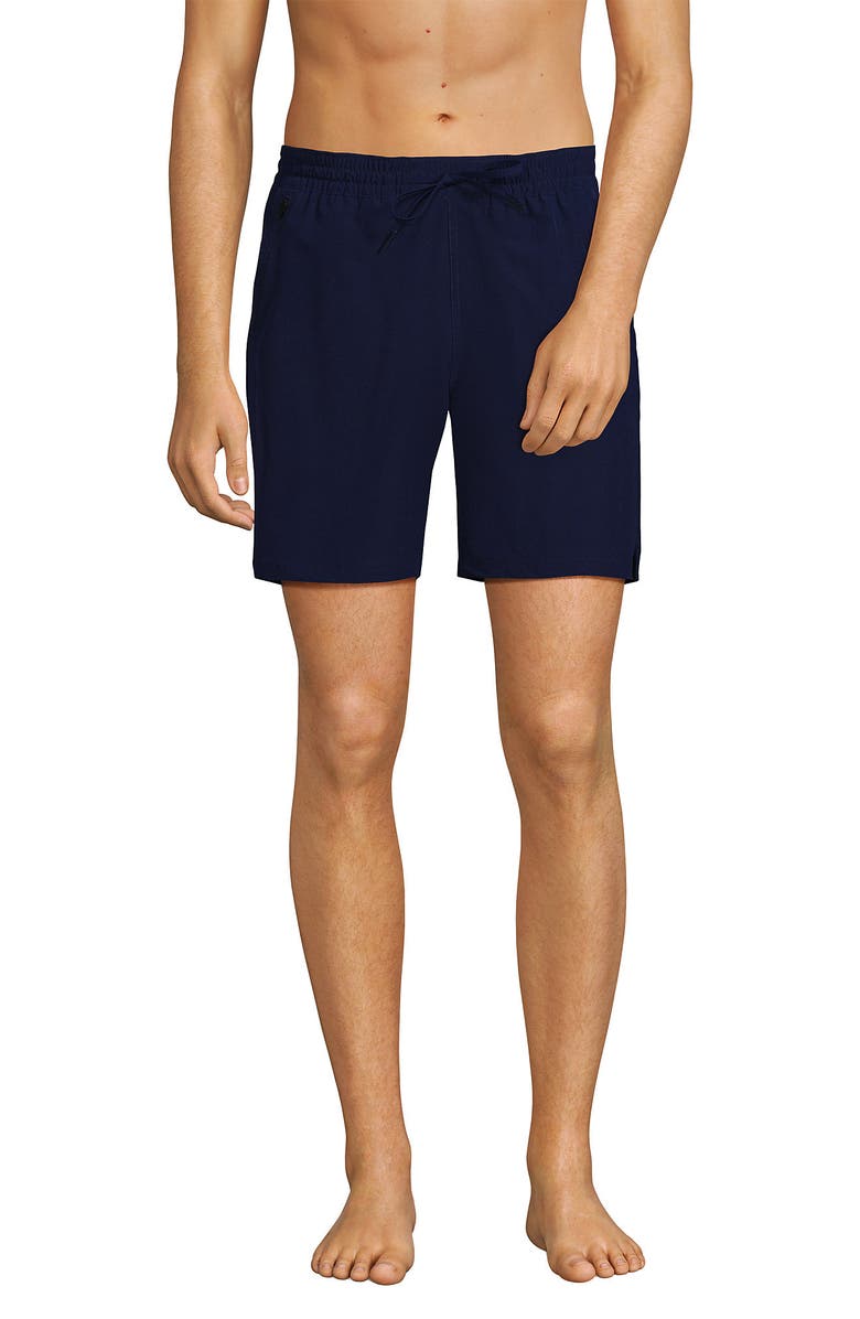 Lands' End Active 7" Swim Trunks, Main, color, 