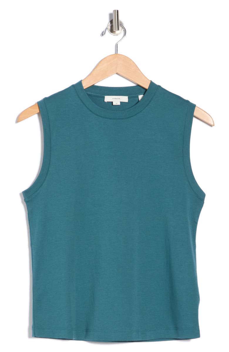 Vince Pima Cotton Easy Shell Tank, Alternate, color, Blue Waltz