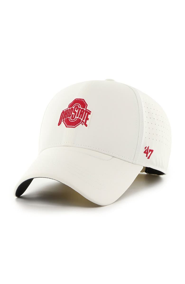'47 Men's '47 Cream Ohio State Buckeyes Forward Vent MVP Adjustable Hat, Main, color, 