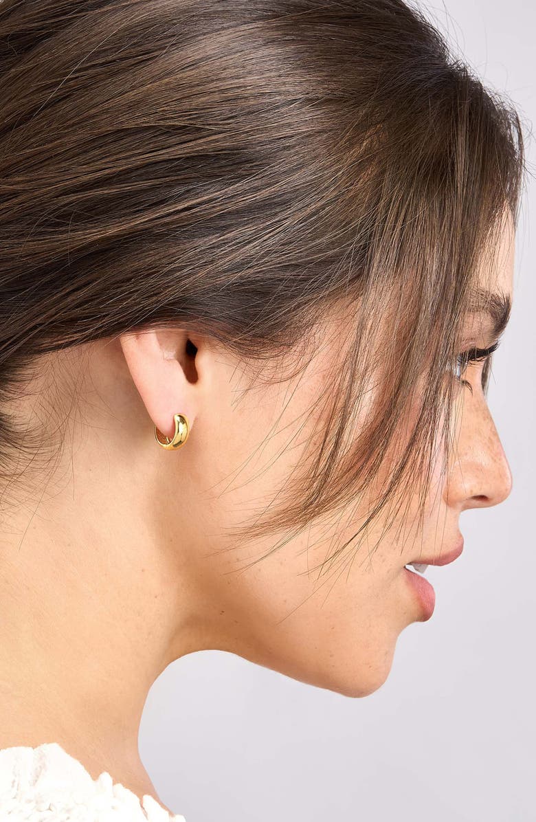 HAWLEY ST Polished Wide Huggie Hoop Earrings, Alternate, color, 