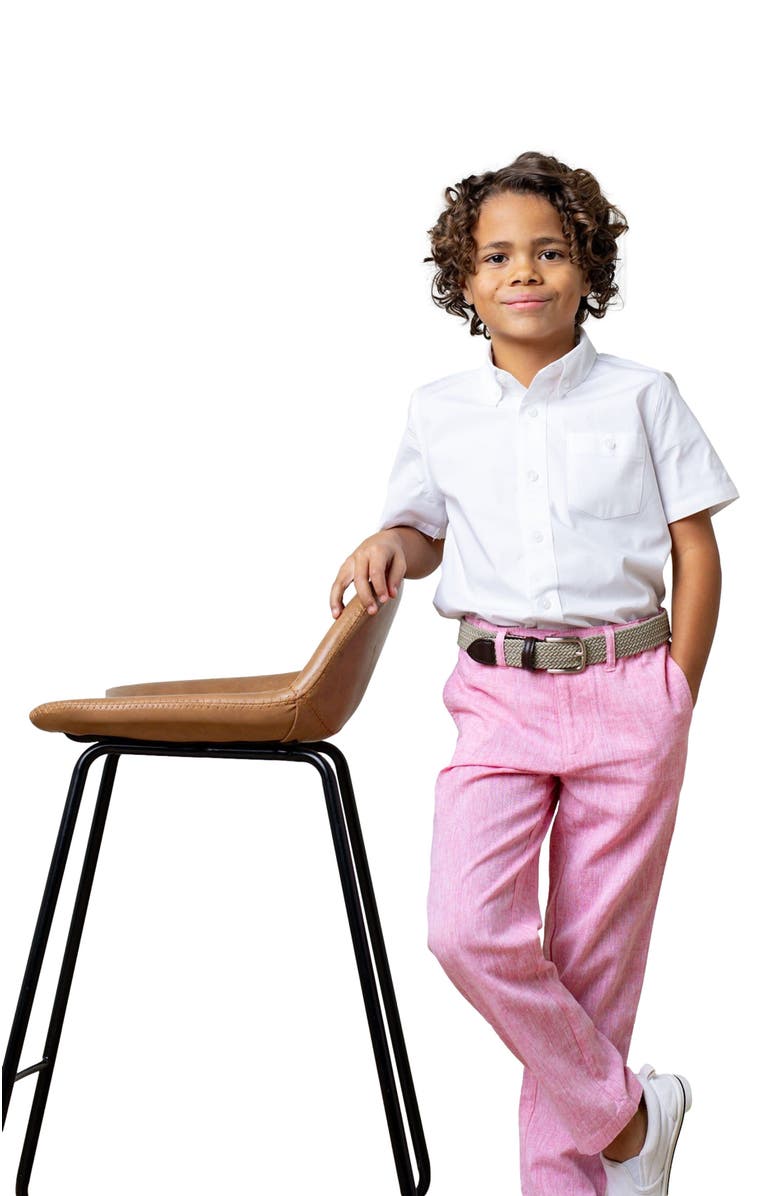 Hope & Henry Boys' Linen Suit Pant, Kids, Alternate, color, Rose Linen