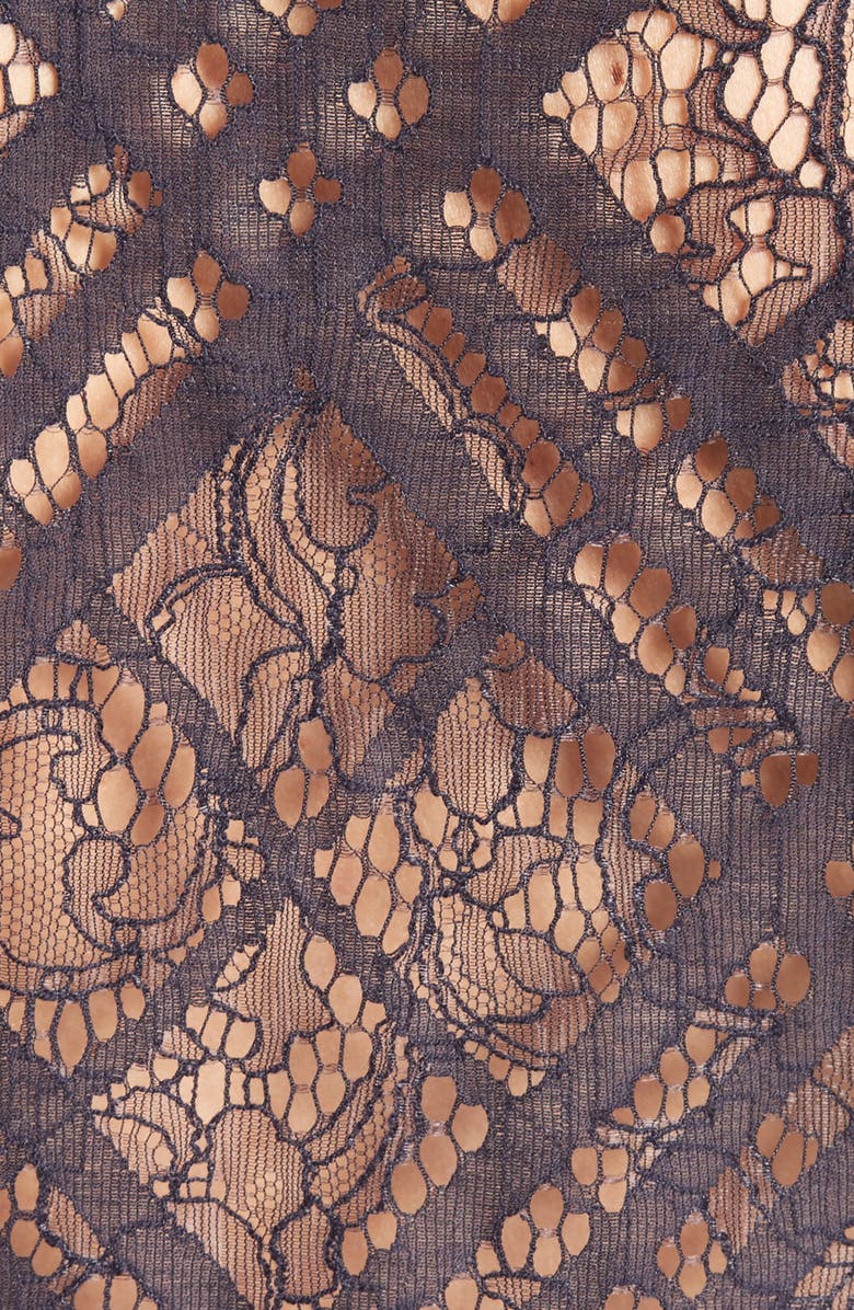 Burberry Aster Check Lace Shirt, Alternate, color, 