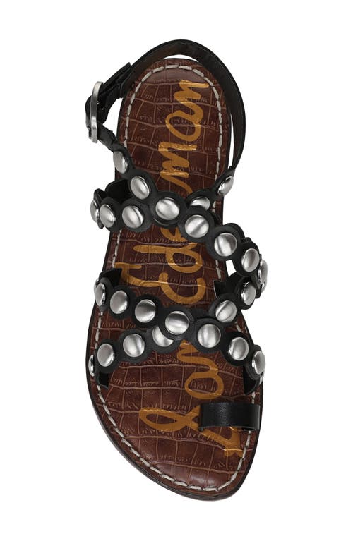 Sam Edelman Gloria Ankle Strap Sandal Black Leather In Black