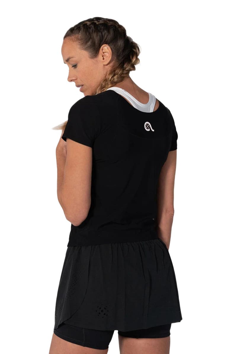 AVI Bounce-It Pickleball Short Sleeve, Alternate, color, Black Beauty