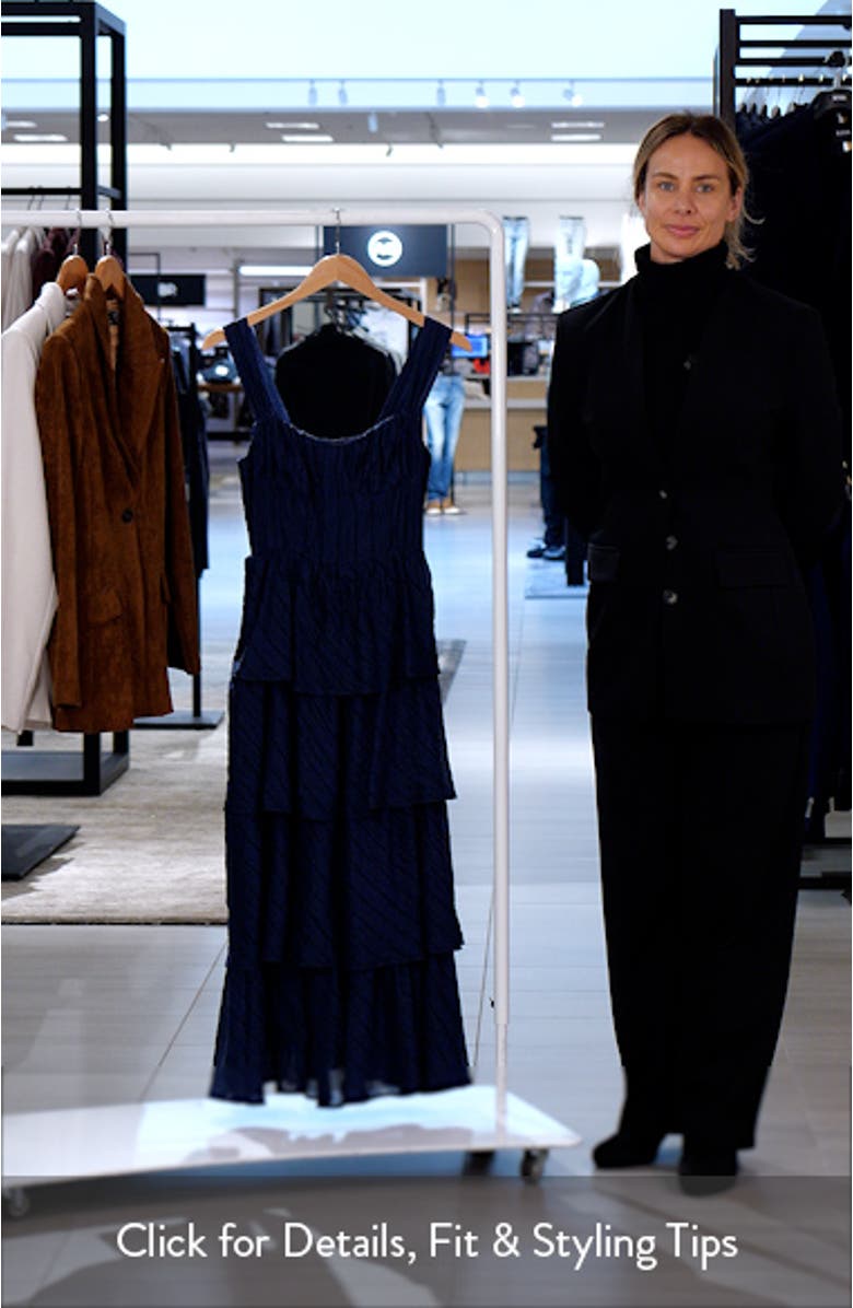 Celeste Ladder Stitch Detail Tiered Dress, sales video thumbnail