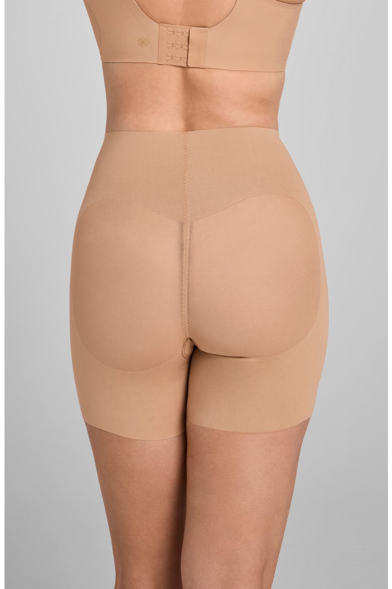 Meshsculpt Mid Rise Shaper Shorts, Alternate, color, SAND